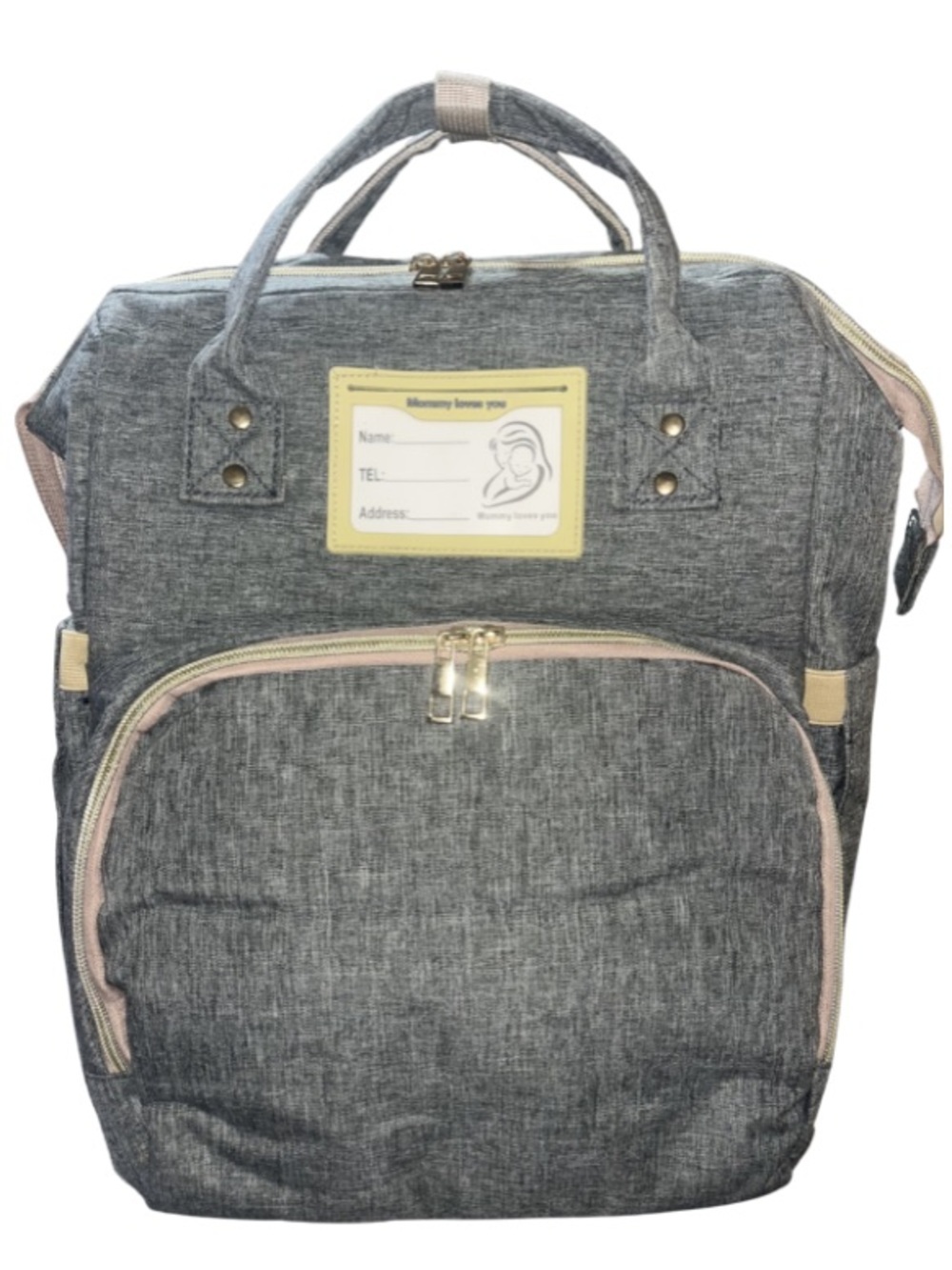 3-in-1 Multifunctional Diaper
Backpack w/Foldable
Changing Station Heather Grey